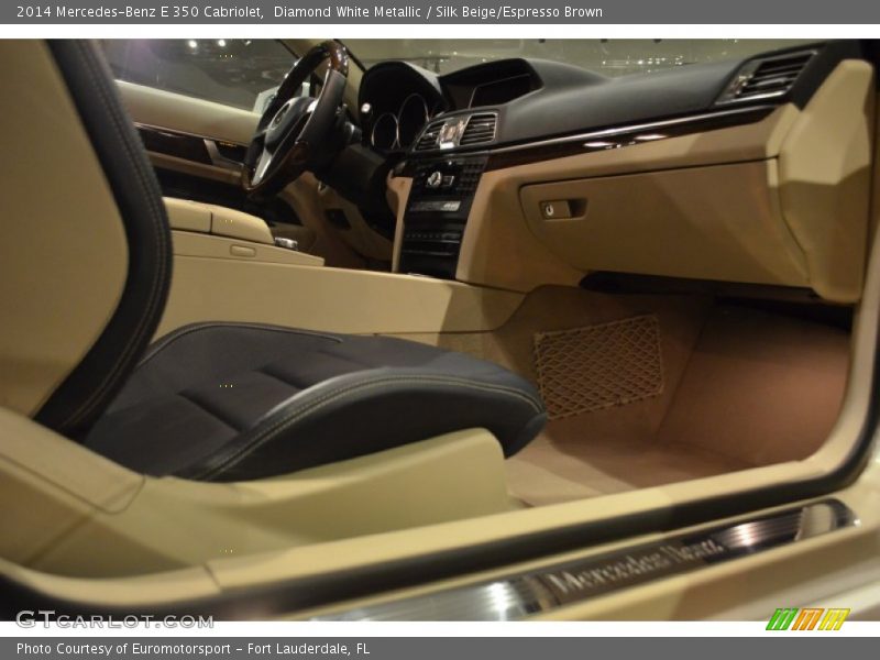 Diamond White Metallic / Silk Beige/Espresso Brown 2014 Mercedes-Benz E 350 Cabriolet