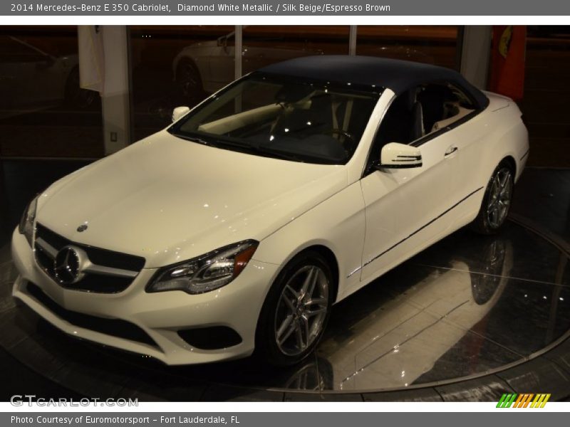 Diamond White Metallic / Silk Beige/Espresso Brown 2014 Mercedes-Benz E 350 Cabriolet