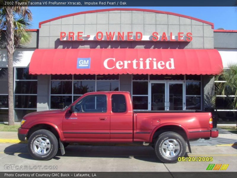 Impulse Red Pearl / Oak 2002 Toyota Tacoma V6 PreRunner Xtracab