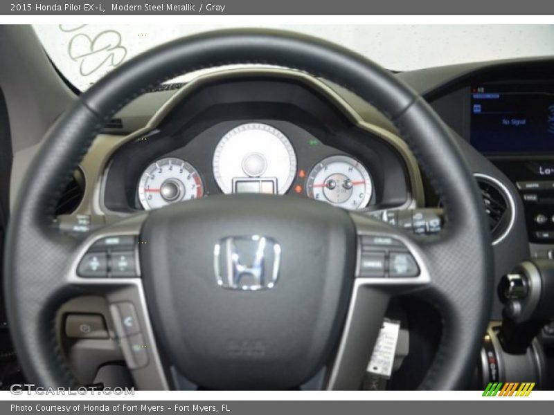 Modern Steel Metallic / Gray 2015 Honda Pilot EX-L