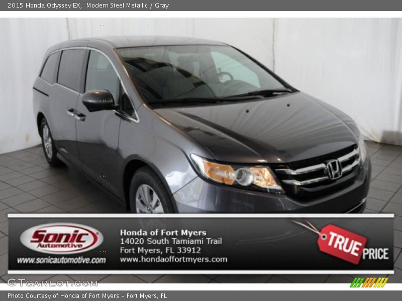 Modern Steel Metallic / Gray 2015 Honda Odyssey EX