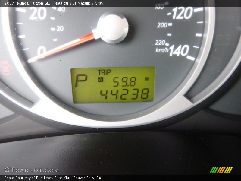 Nautical Blue Metallic / Gray 2007 Hyundai Tucson GLS