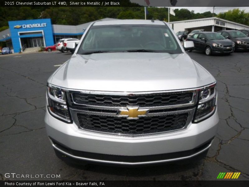 Silver Ice Metallic / Jet Black 2015 Chevrolet Suburban LT 4WD