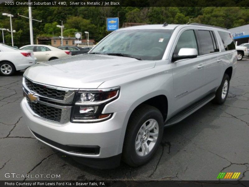 Silver Ice Metallic / Jet Black 2015 Chevrolet Suburban LT 4WD