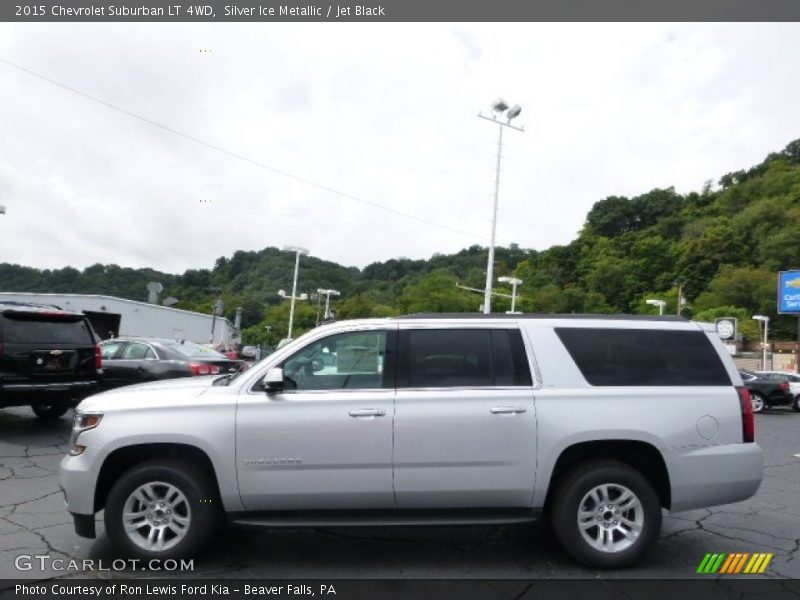 Silver Ice Metallic / Jet Black 2015 Chevrolet Suburban LT 4WD