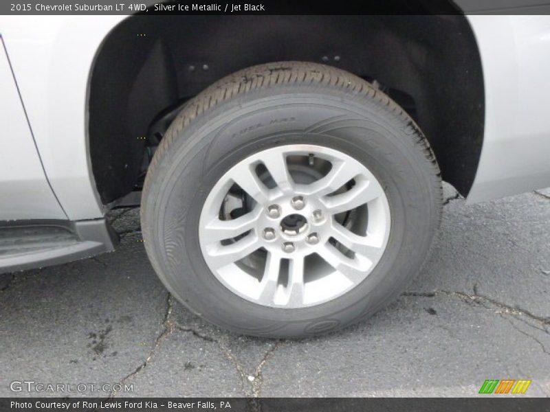 Silver Ice Metallic / Jet Black 2015 Chevrolet Suburban LT 4WD