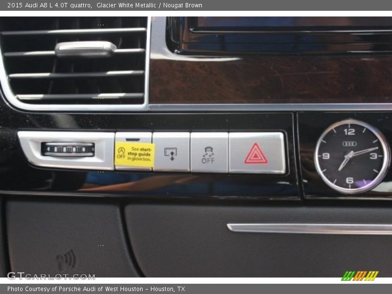 Glacier White Metallic / Nougat Brown 2015 Audi A8 L 4.0T quattro