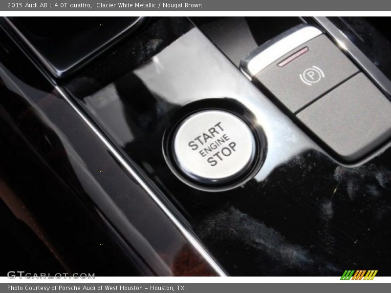 Glacier White Metallic / Nougat Brown 2015 Audi A8 L 4.0T quattro