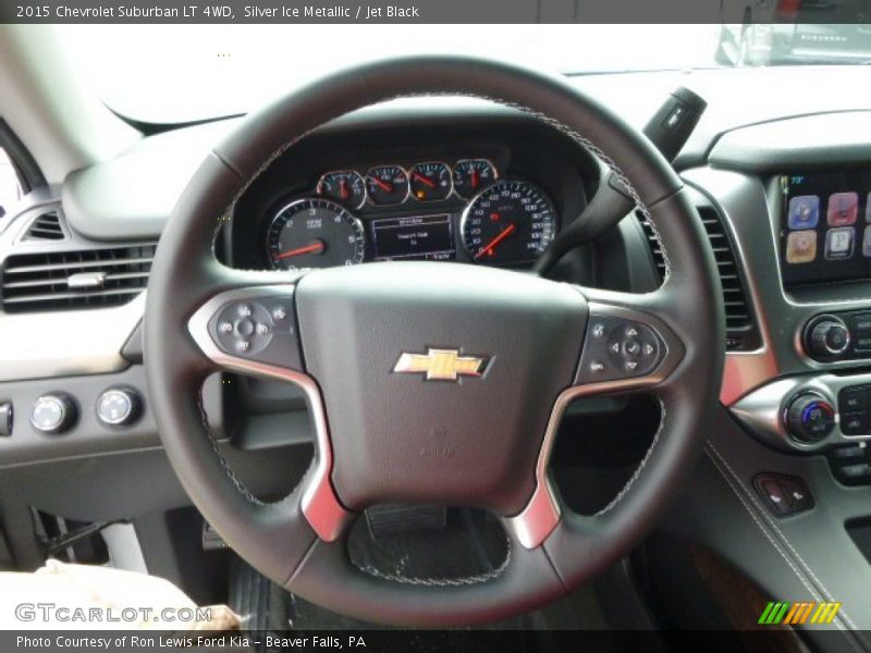 Silver Ice Metallic / Jet Black 2015 Chevrolet Suburban LT 4WD