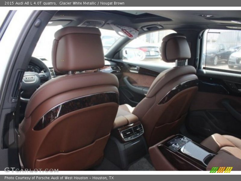 Glacier White Metallic / Nougat Brown 2015 Audi A8 L 4.0T quattro