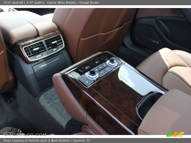 Glacier White Metallic / Nougat Brown 2015 Audi A8 L 4.0T quattro