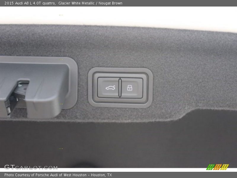 Glacier White Metallic / Nougat Brown 2015 Audi A8 L 4.0T quattro