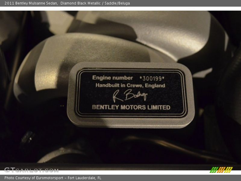  2011 Mulsanne Sedan Engine - 6.75 Liter Twin-Turbocharged OHV 16-Valve VVT V8