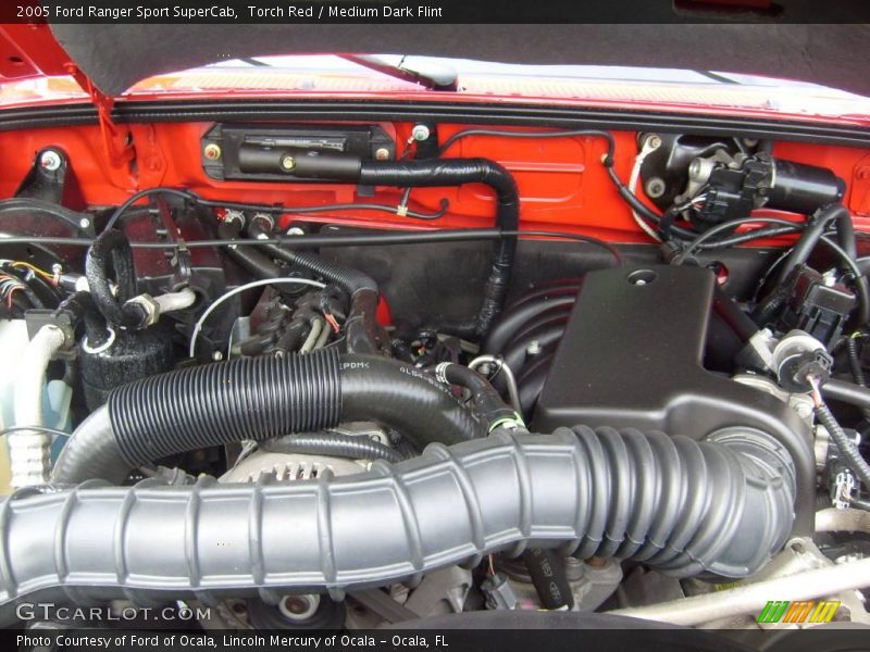 Torch Red / Medium Dark Flint 2005 Ford Ranger Sport SuperCab