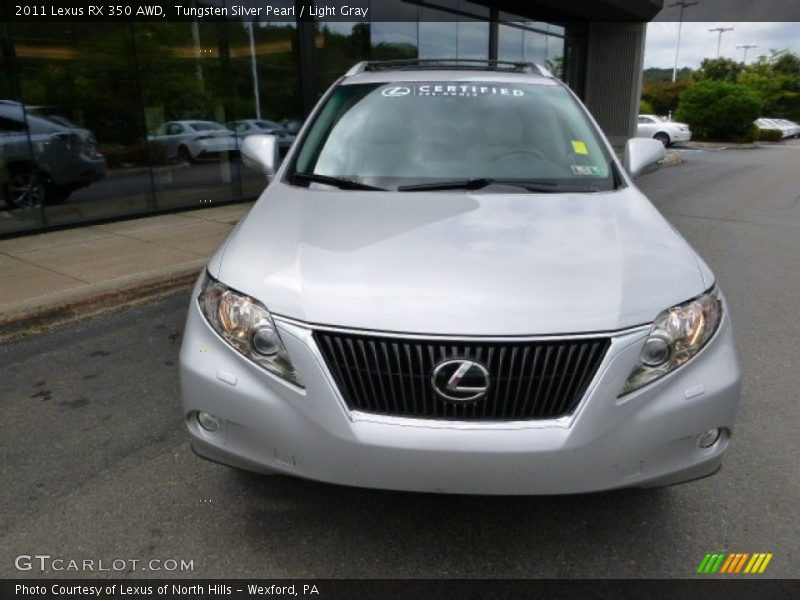 Tungsten Silver Pearl / Light Gray 2011 Lexus RX 350 AWD