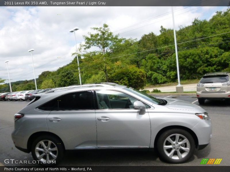 Tungsten Silver Pearl / Light Gray 2011 Lexus RX 350 AWD