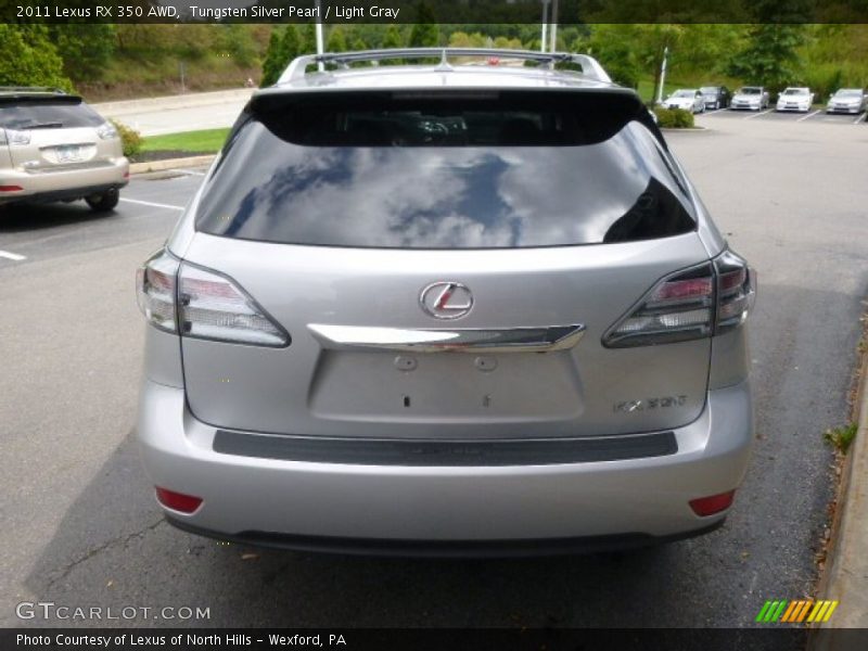 Tungsten Silver Pearl / Light Gray 2011 Lexus RX 350 AWD