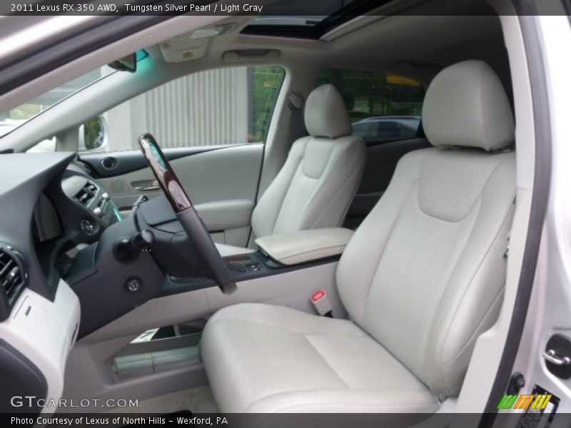 Tungsten Silver Pearl / Light Gray 2011 Lexus RX 350 AWD