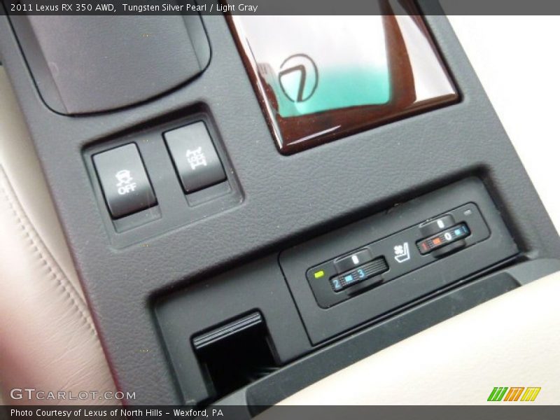 Tungsten Silver Pearl / Light Gray 2011 Lexus RX 350 AWD