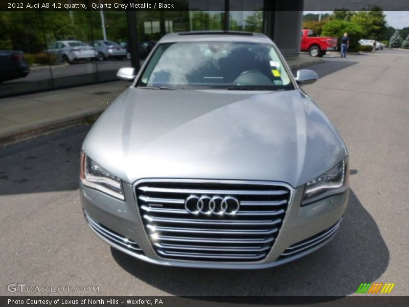 Quartz Grey Metallic / Black 2012 Audi A8 4.2 quattro