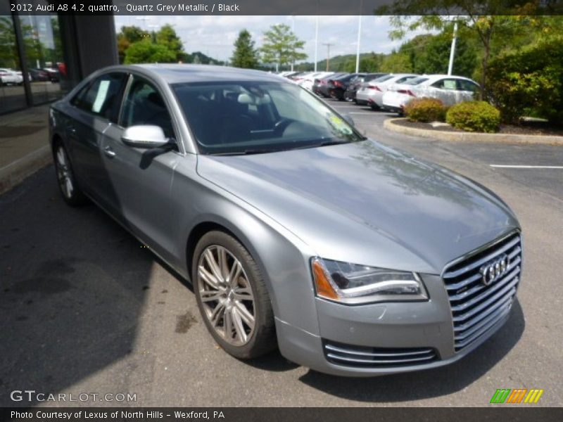 Quartz Grey Metallic / Black 2012 Audi A8 4.2 quattro