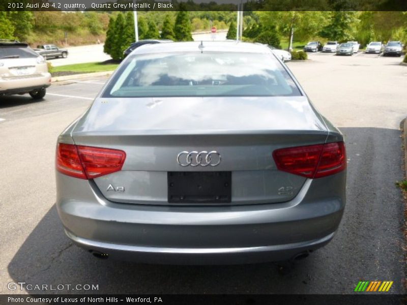 Quartz Grey Metallic / Black 2012 Audi A8 4.2 quattro