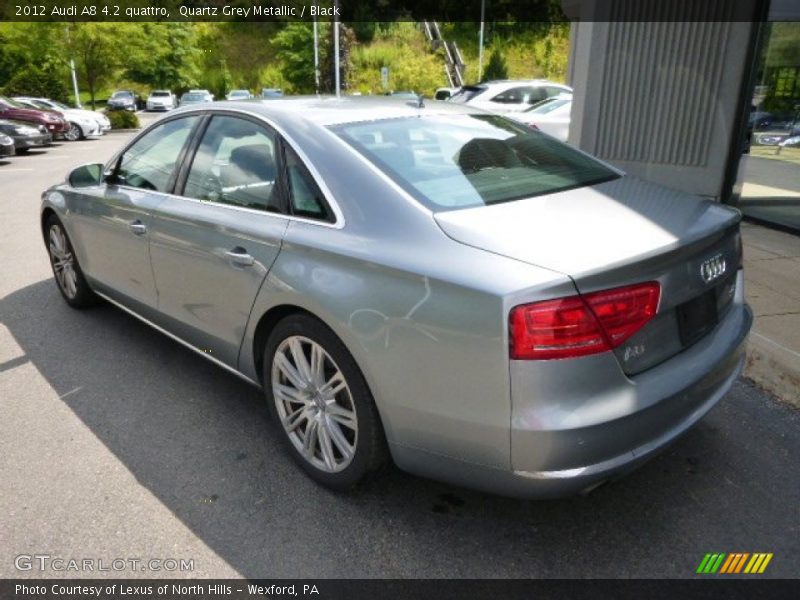 Quartz Grey Metallic / Black 2012 Audi A8 4.2 quattro