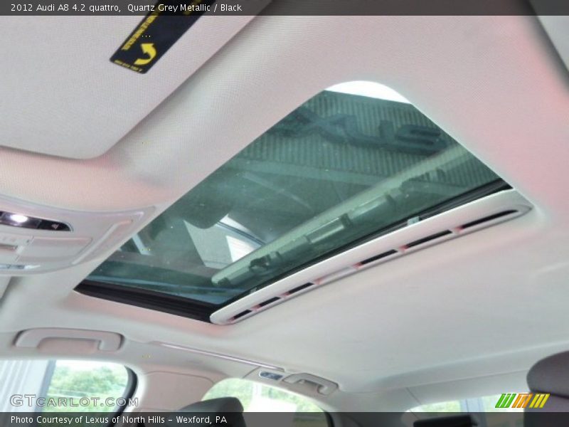 Quartz Grey Metallic / Black 2012 Audi A8 4.2 quattro