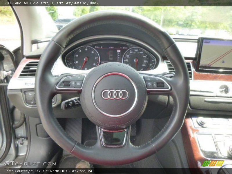 Quartz Grey Metallic / Black 2012 Audi A8 4.2 quattro