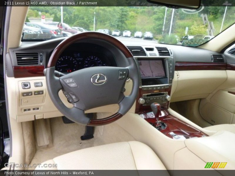 Obsidian Black / Parchment 2011 Lexus LS 460 AWD
