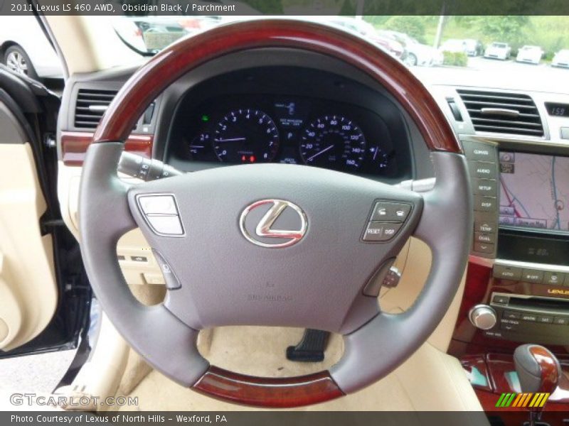 Obsidian Black / Parchment 2011 Lexus LS 460 AWD
