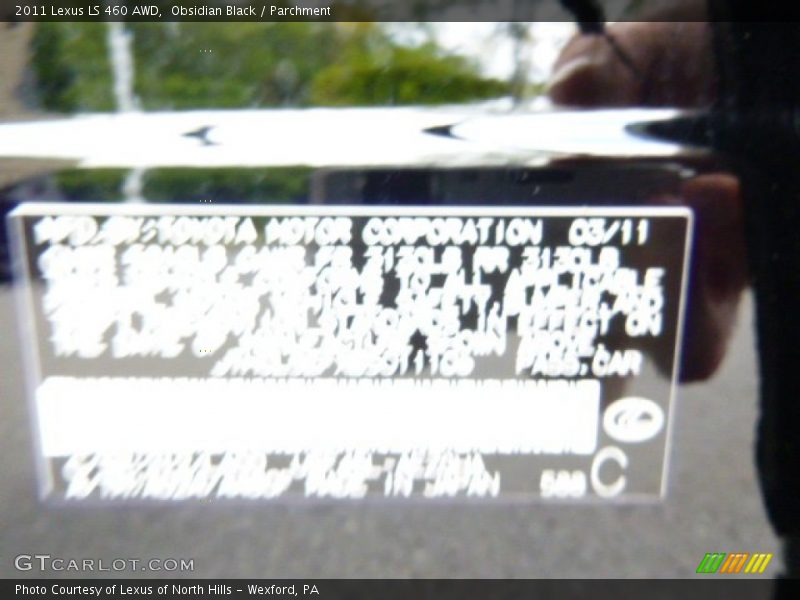Obsidian Black / Parchment 2011 Lexus LS 460 AWD