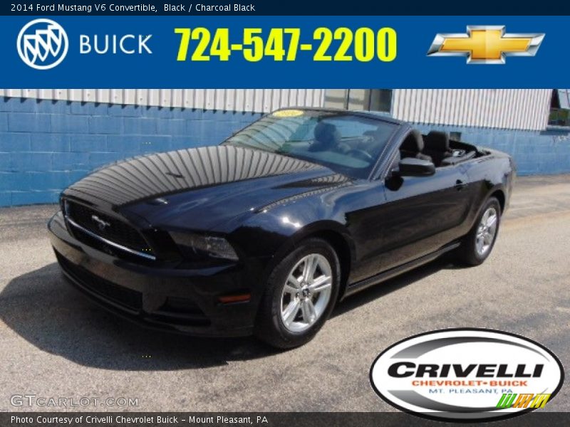 Black / Charcoal Black 2014 Ford Mustang V6 Convertible