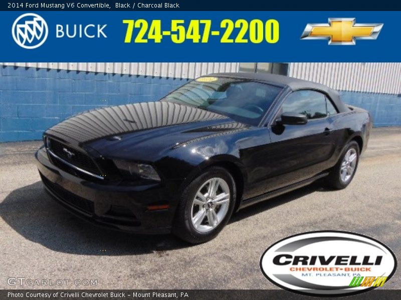 Black / Charcoal Black 2014 Ford Mustang V6 Convertible