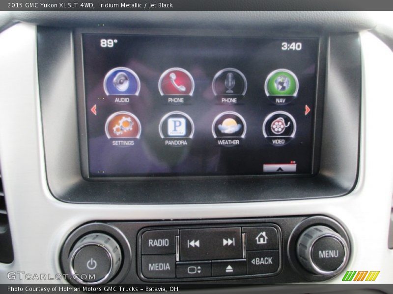 Iridium Metallic / Jet Black 2015 GMC Yukon XL SLT 4WD