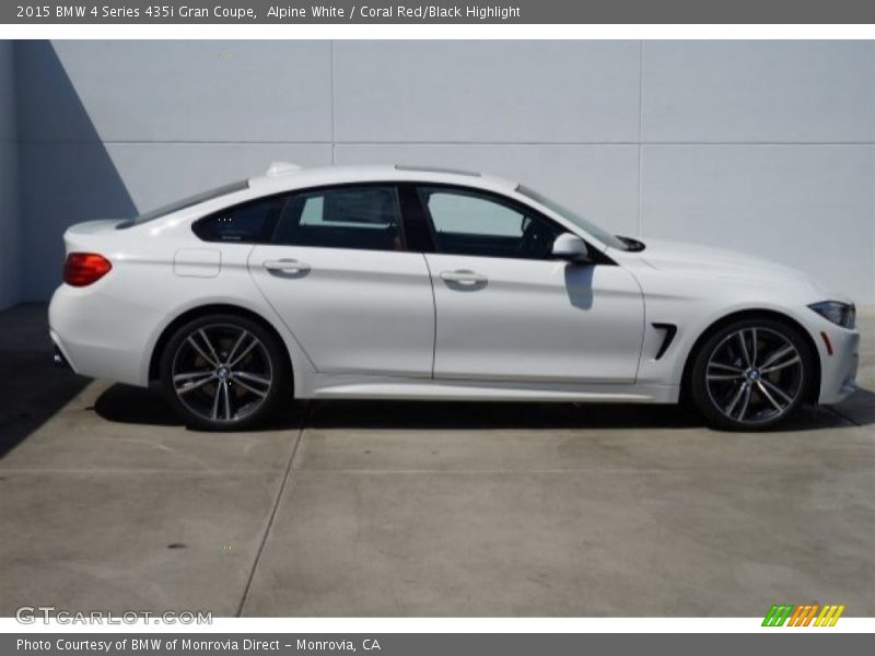 Alpine White / Coral Red/Black Highlight 2015 BMW 4 Series 435i Gran Coupe