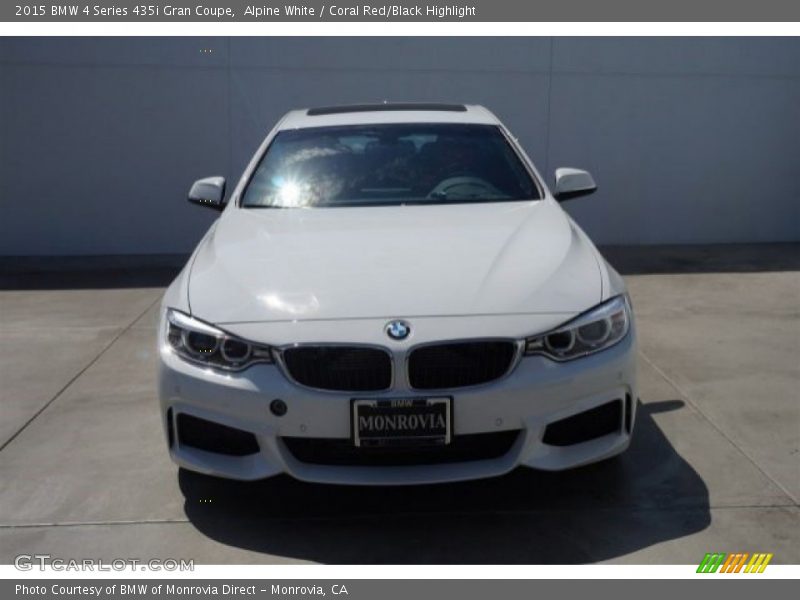 Alpine White / Coral Red/Black Highlight 2015 BMW 4 Series 435i Gran Coupe