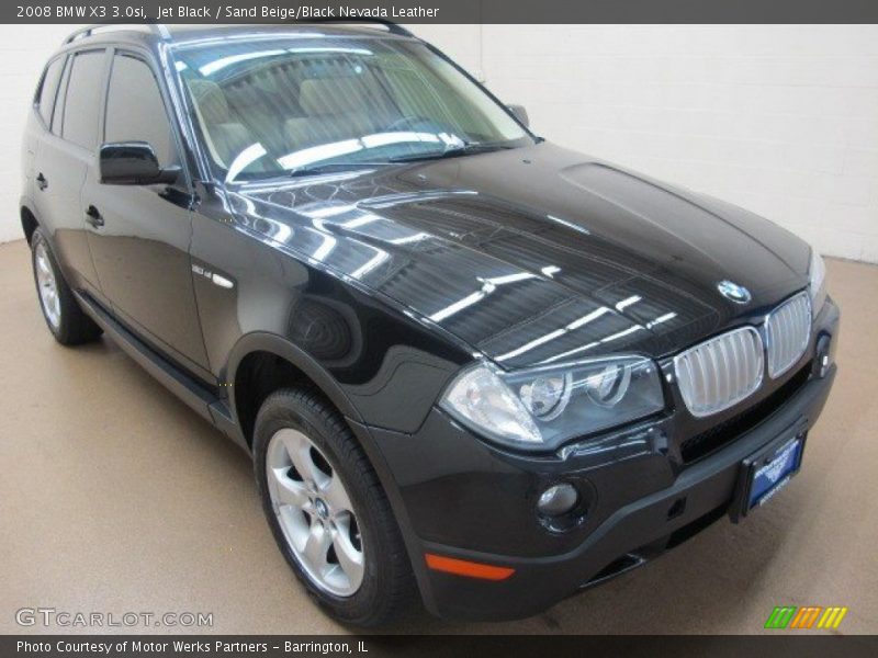 Jet Black / Sand Beige/Black Nevada Leather 2008 BMW X3 3.0si