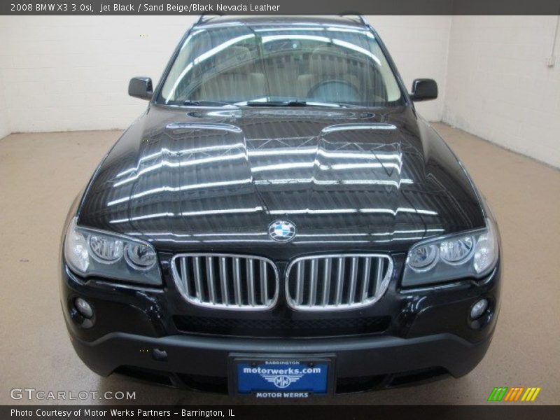 Jet Black / Sand Beige/Black Nevada Leather 2008 BMW X3 3.0si