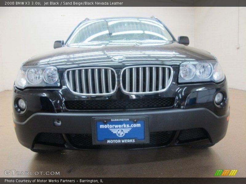 Jet Black / Sand Beige/Black Nevada Leather 2008 BMW X3 3.0si