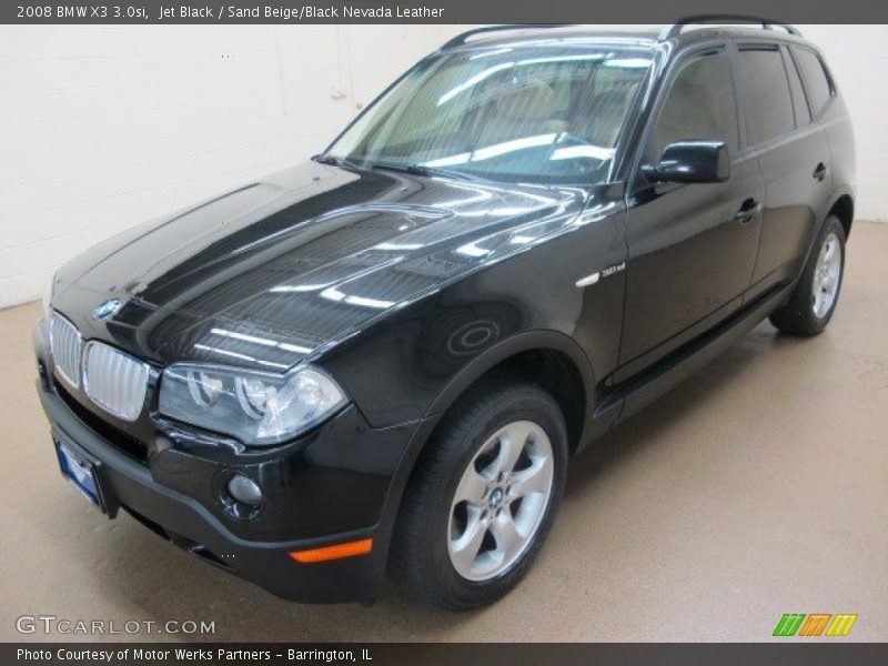 Jet Black / Sand Beige/Black Nevada Leather 2008 BMW X3 3.0si