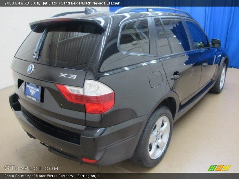 Jet Black / Sand Beige/Black Nevada Leather 2008 BMW X3 3.0si