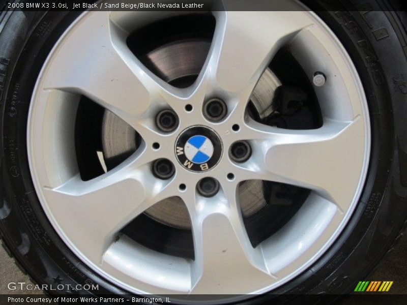 Jet Black / Sand Beige/Black Nevada Leather 2008 BMW X3 3.0si