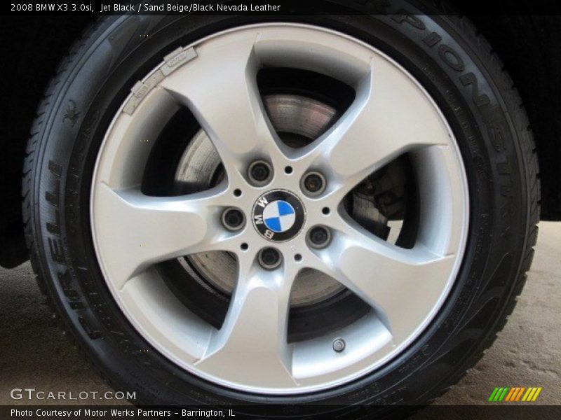 Jet Black / Sand Beige/Black Nevada Leather 2008 BMW X3 3.0si
