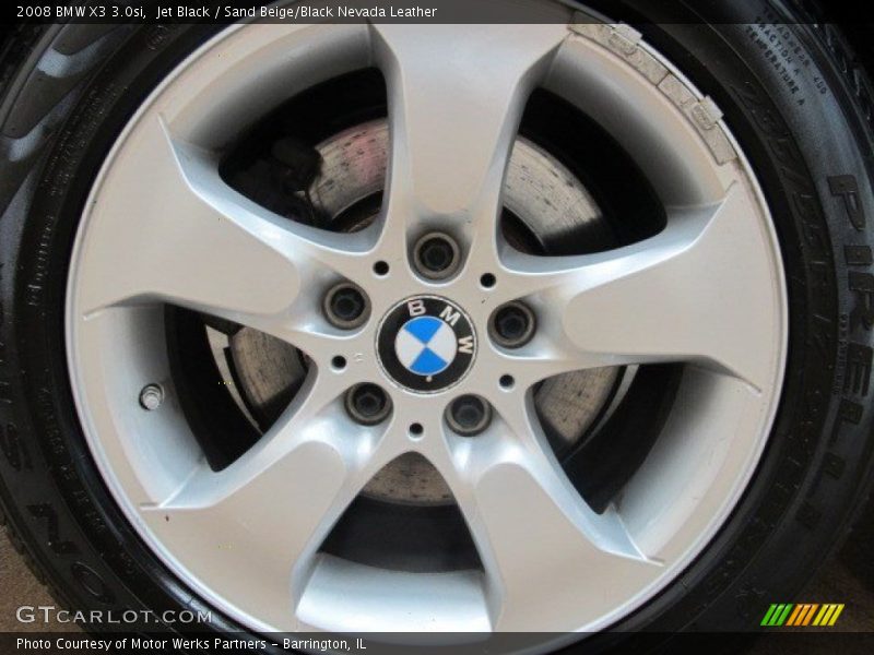 Jet Black / Sand Beige/Black Nevada Leather 2008 BMW X3 3.0si