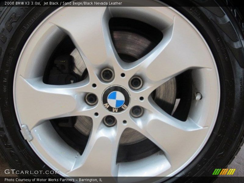 Jet Black / Sand Beige/Black Nevada Leather 2008 BMW X3 3.0si