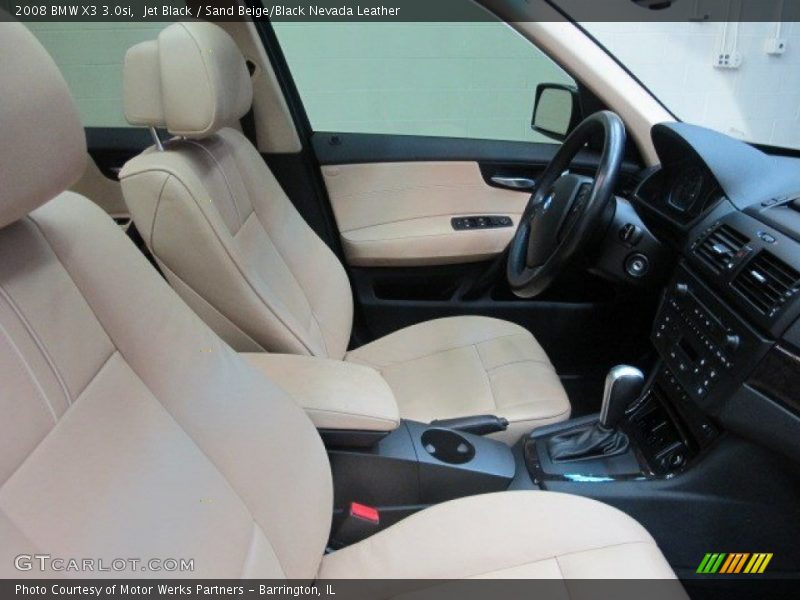 Jet Black / Sand Beige/Black Nevada Leather 2008 BMW X3 3.0si