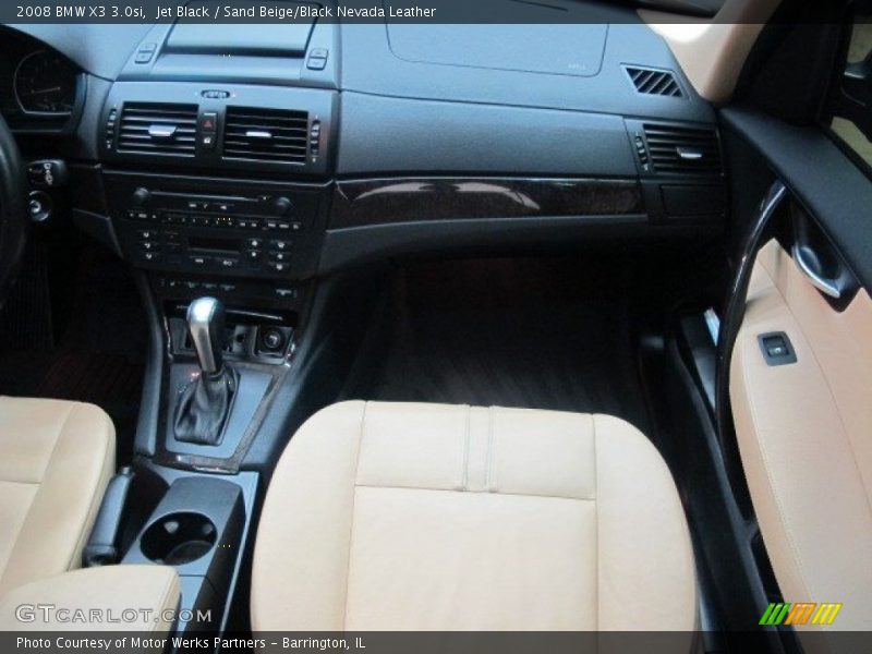 Jet Black / Sand Beige/Black Nevada Leather 2008 BMW X3 3.0si