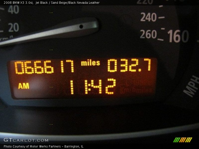 Jet Black / Sand Beige/Black Nevada Leather 2008 BMW X3 3.0si