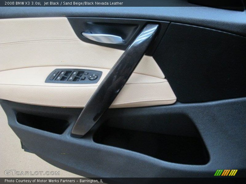 Jet Black / Sand Beige/Black Nevada Leather 2008 BMW X3 3.0si